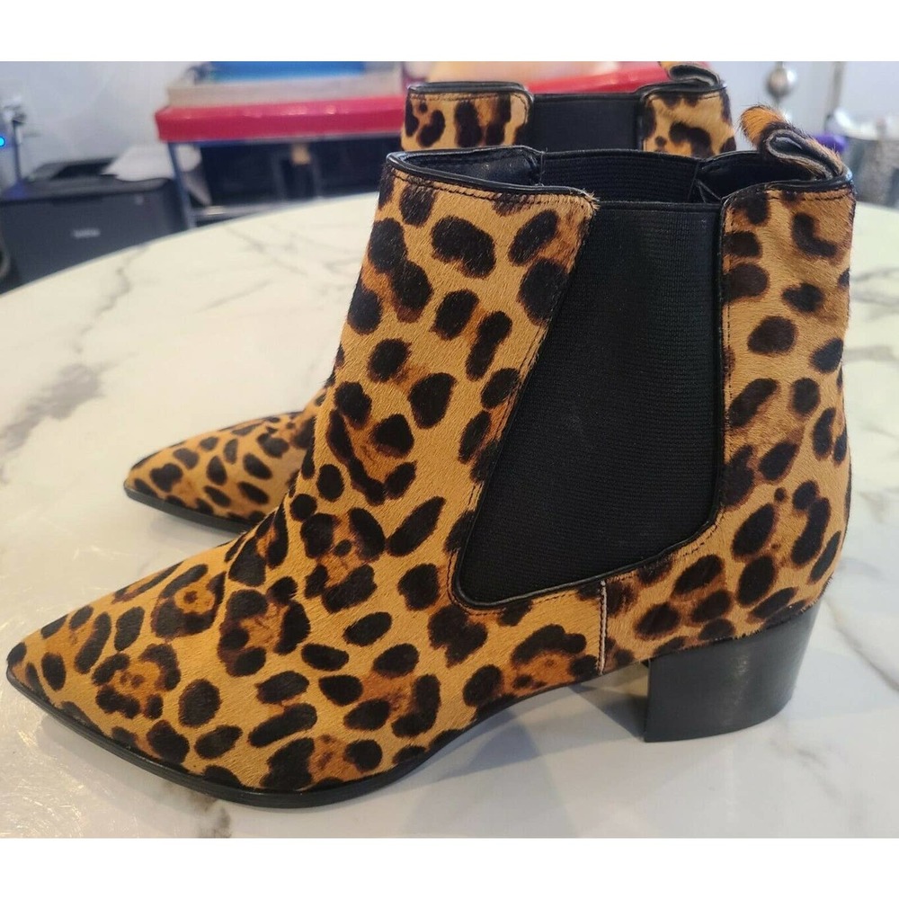 Nine West Honors Cheetah Print Point Toe Bootie Womens Sz 11